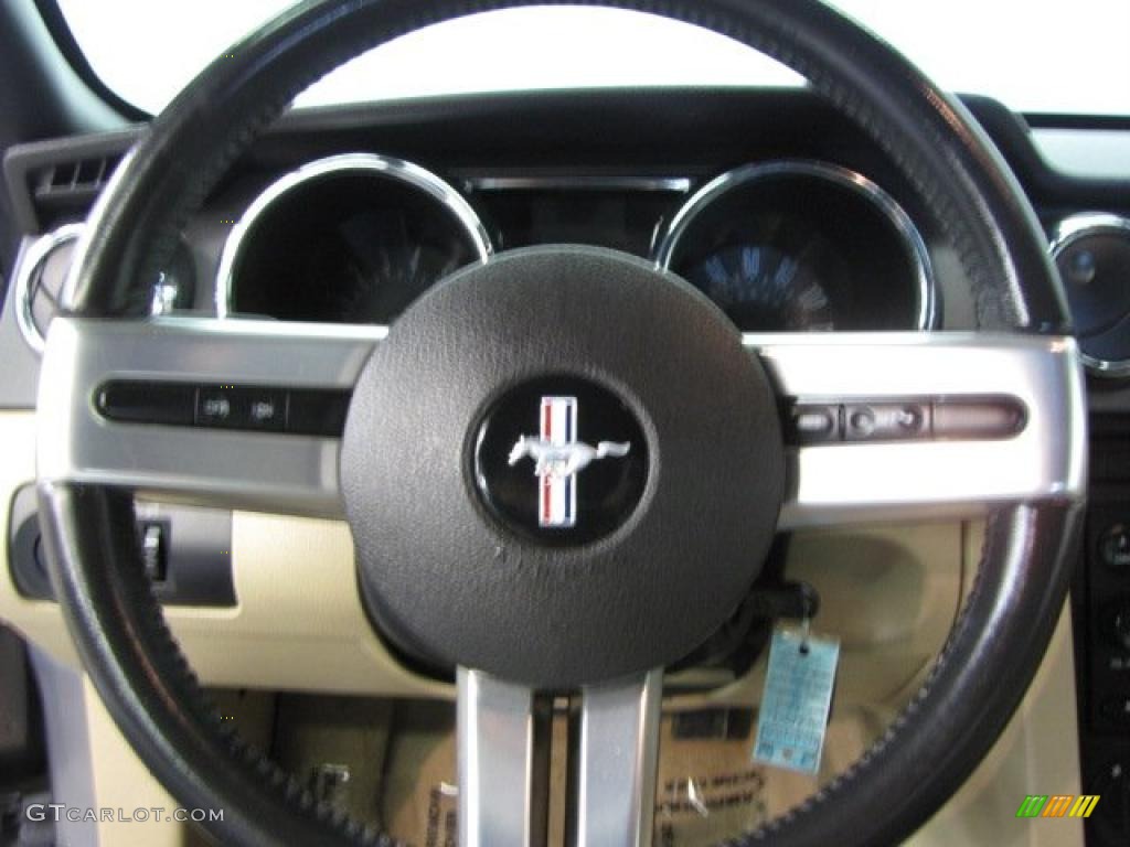 2007 Mustang V6 Premium Convertible - Tungsten Grey Metallic / Medium Parchment photo #9