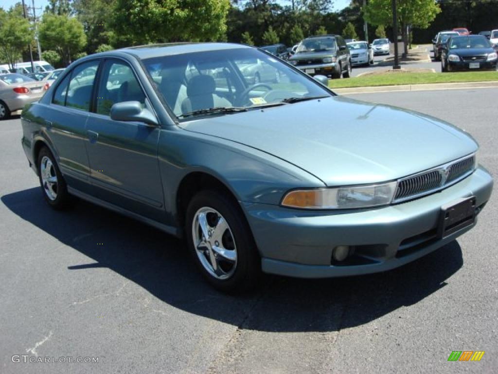 2000 Galant ES - Tampa Blue Pearl / Gray photo #6