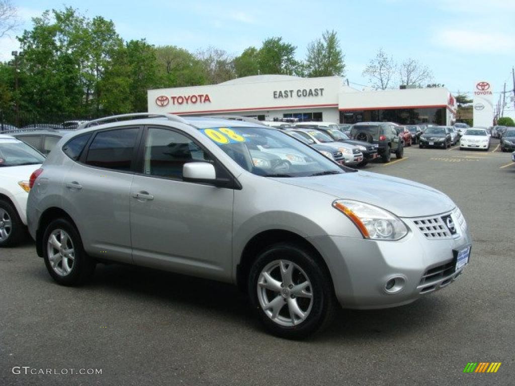 2008 Rogue SL AWD - Silver Ice Metallic / Black/Red photo #1