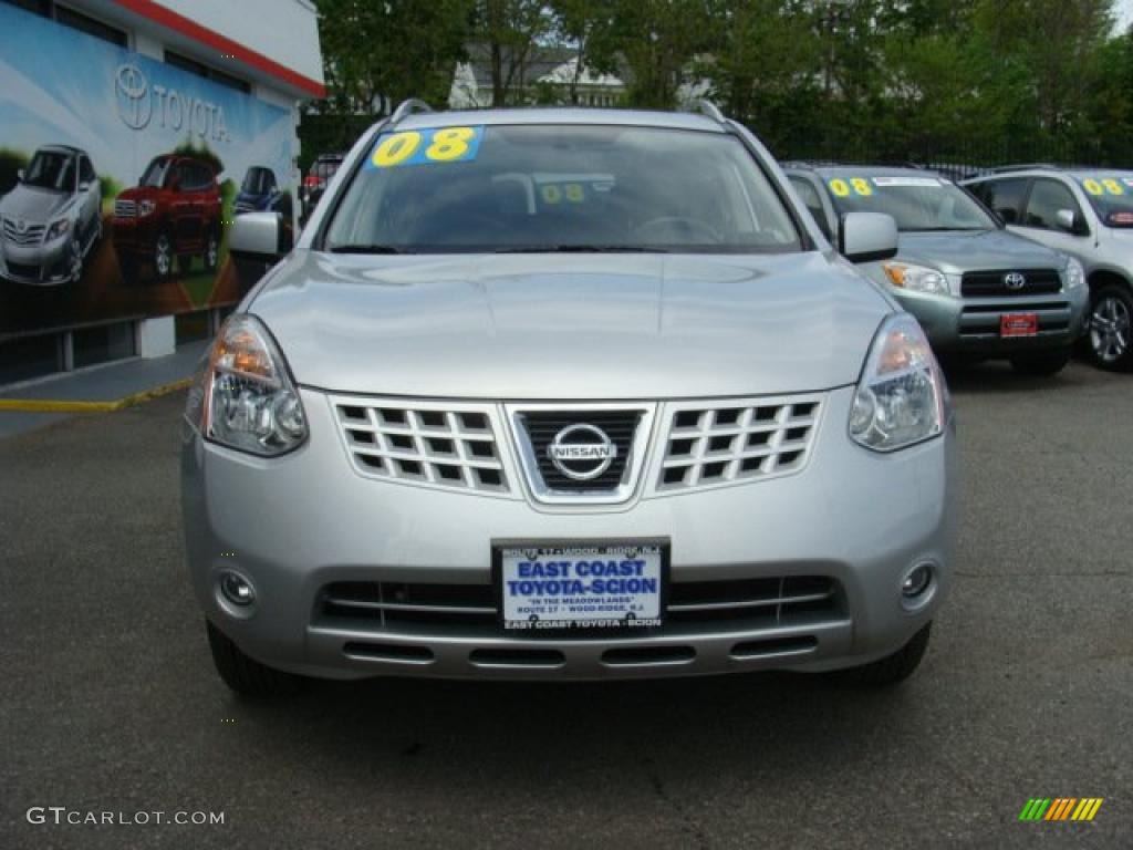 2008 Rogue SL AWD - Silver Ice Metallic / Black/Red photo #2