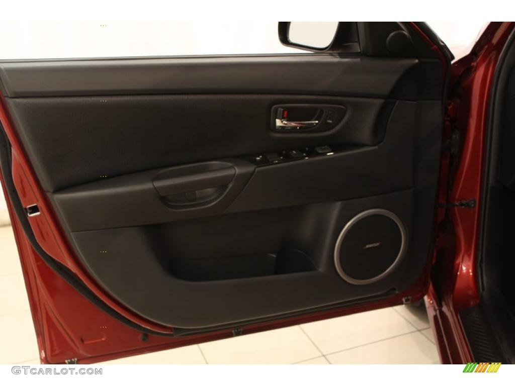 2008 Mazda MAZDA3 s Grand Touring Sedan Black Door Panel Photo #49029944