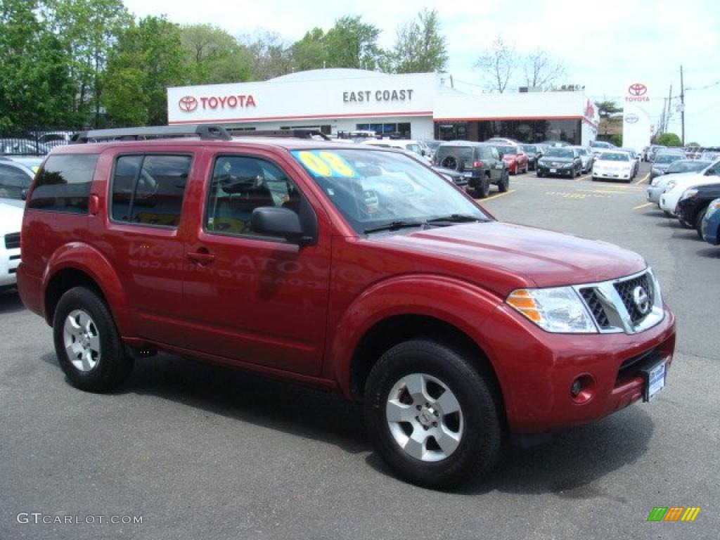 2008 Pathfinder S 4x4 - Red Brawn / Graphite photo #1