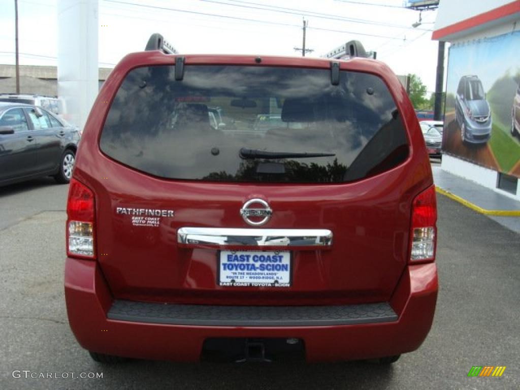 2008 Pathfinder S 4x4 - Red Brawn / Graphite photo #5