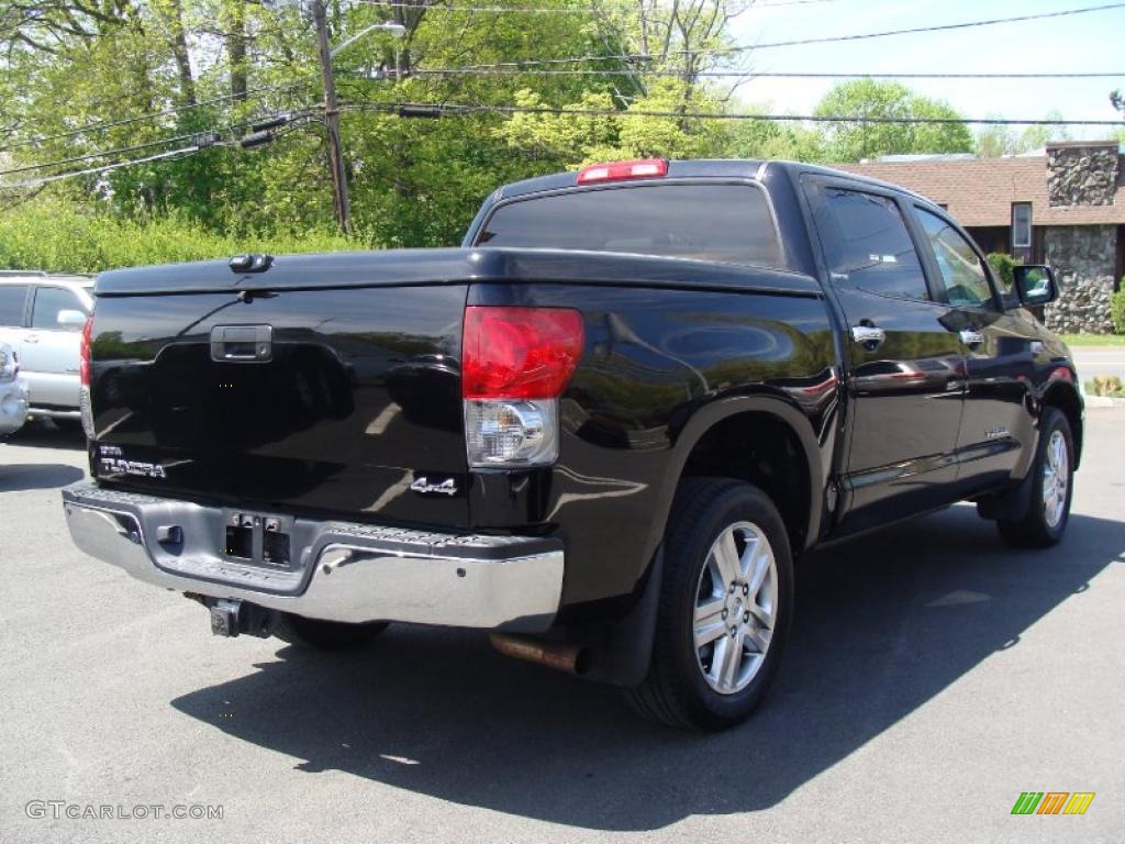 2008 Tundra Limited CrewMax 4x4 - Black / Graphite Gray photo #4