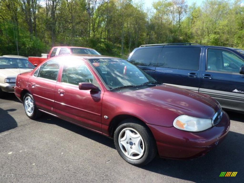1999 Contour LX - Cabernet Red Metallic / Graystone photo #1