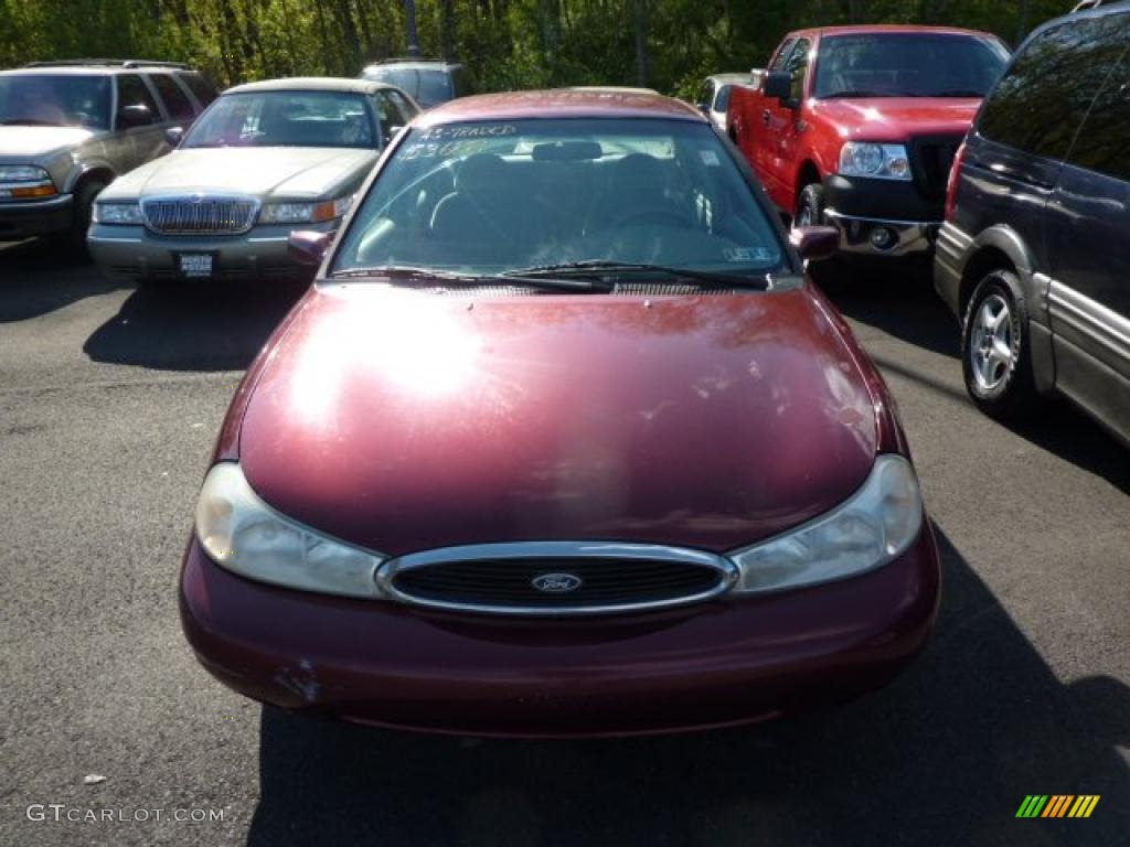 1999 Contour LX - Cabernet Red Metallic / Graystone photo #2