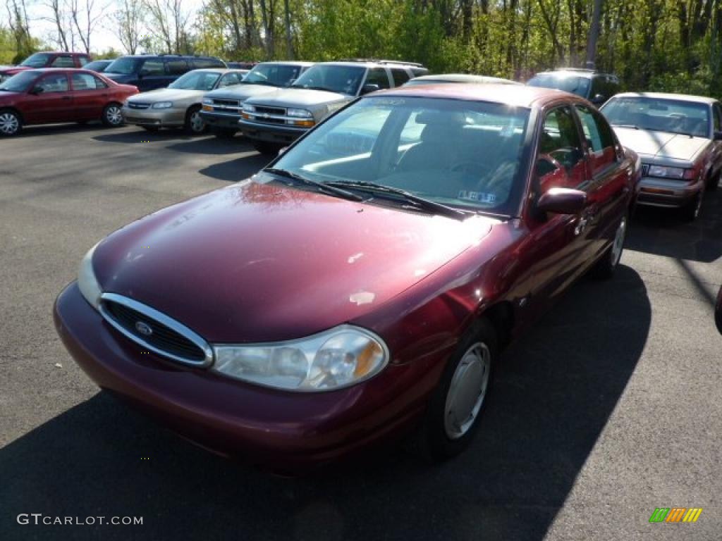 1999 Contour LX - Cabernet Red Metallic / Graystone photo #3