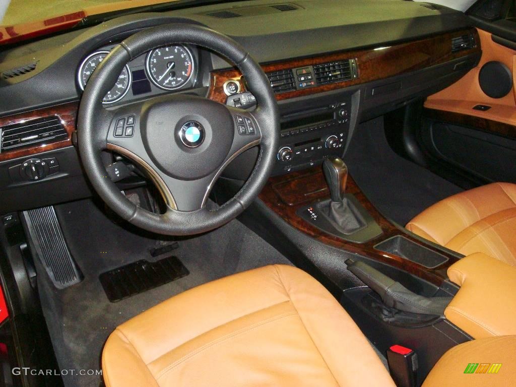 2007 3 Series 328xi Coupe - Crimson Red / Saddle Brown/Black photo #14