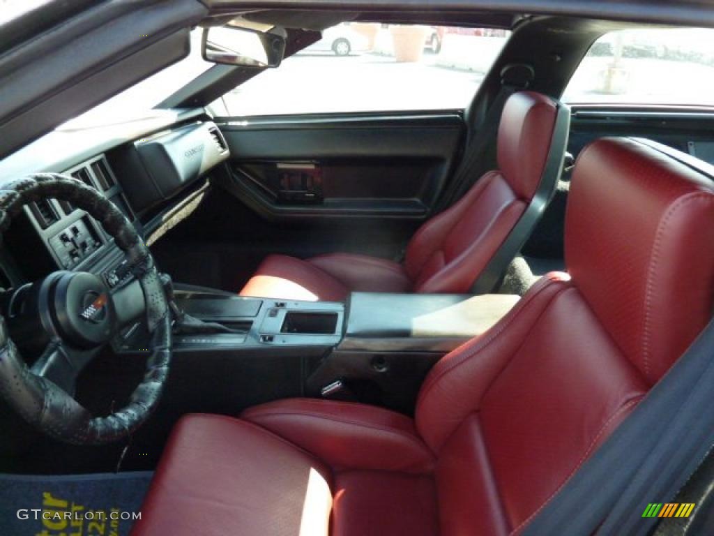 Carmine Red Interior 1984 Chevrolet Corvette Coupe Photo #49035690