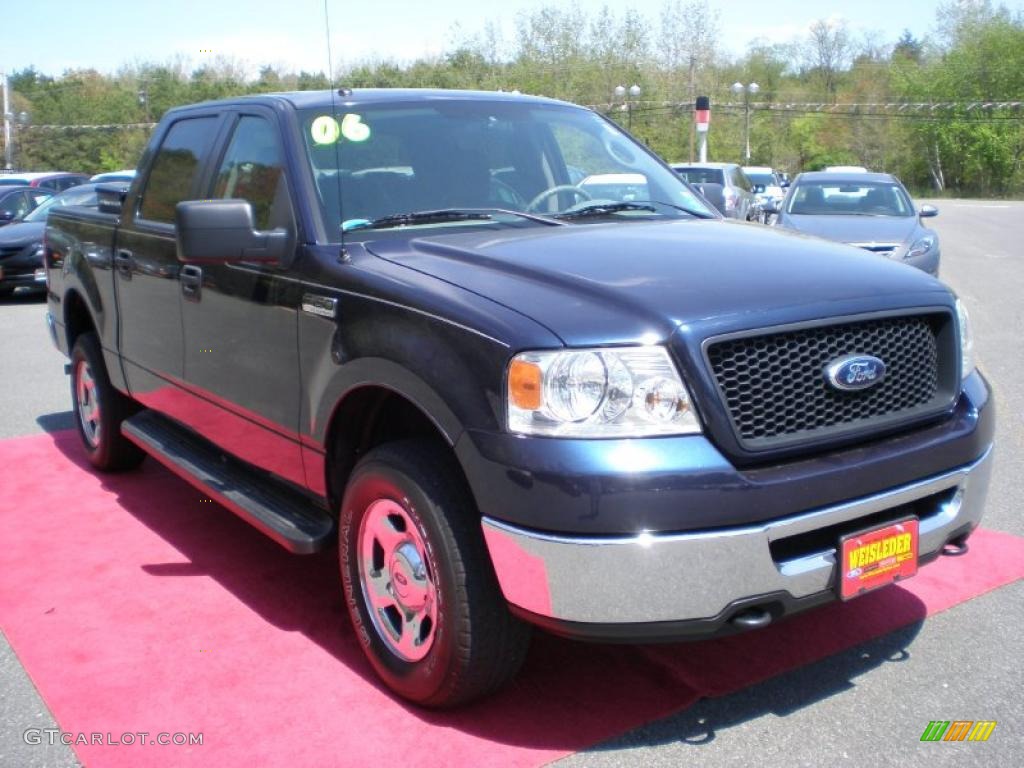 2006 F150 XLT SuperCrew 4x4 - True Blue Metallic / Medium/Dark Flint photo #5