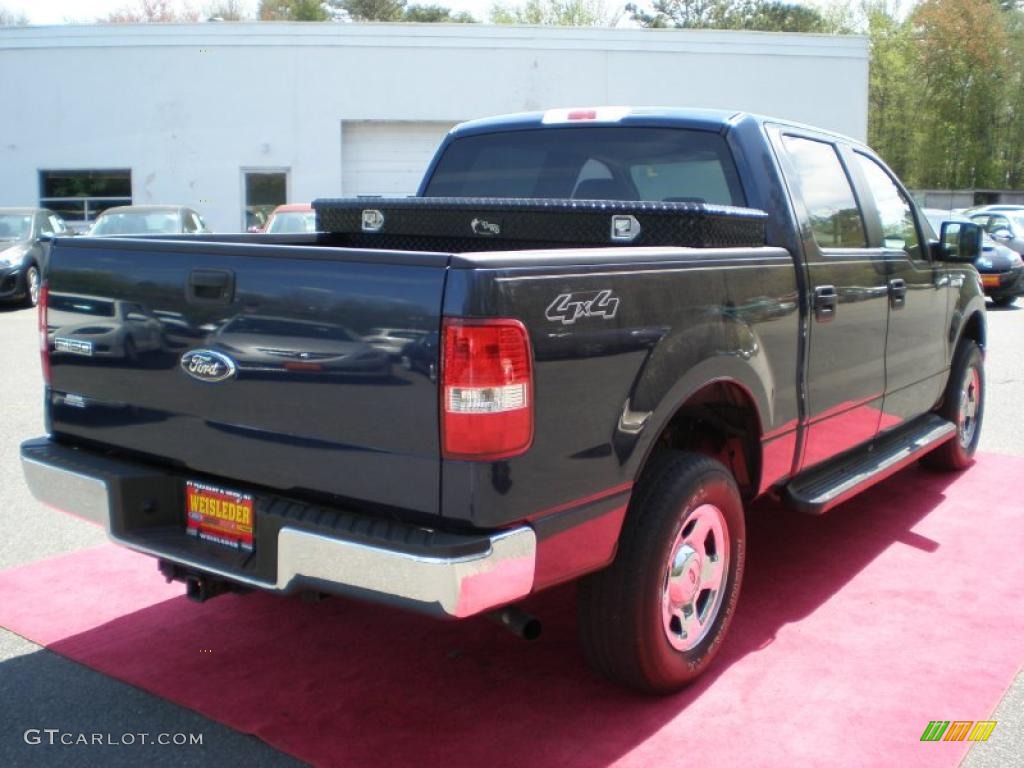 2006 F150 XLT SuperCrew 4x4 - True Blue Metallic / Medium/Dark Flint photo #6