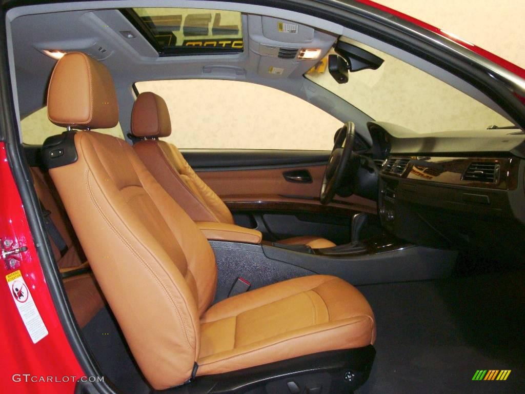 2007 3 Series 328xi Coupe - Crimson Red / Saddle Brown/Black photo #26