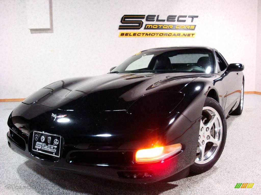 2000 Corvette Coupe - Black / Black photo #1