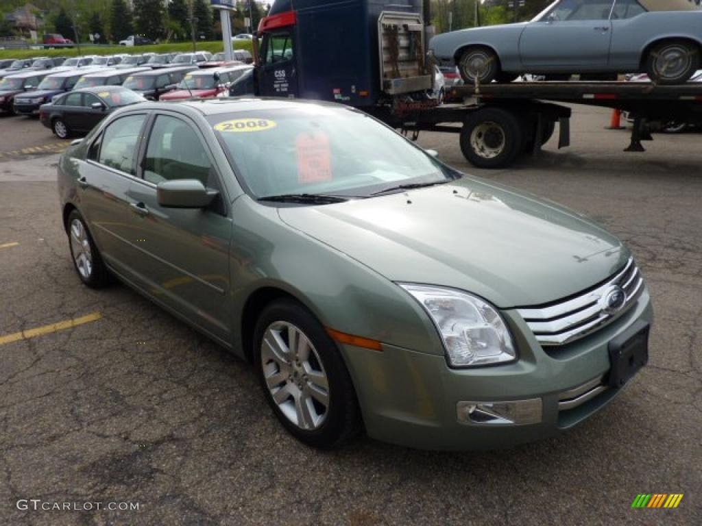 2008 Fusion SEL V6 AWD - Moss Green Metallic / Medium Light Stone photo #6