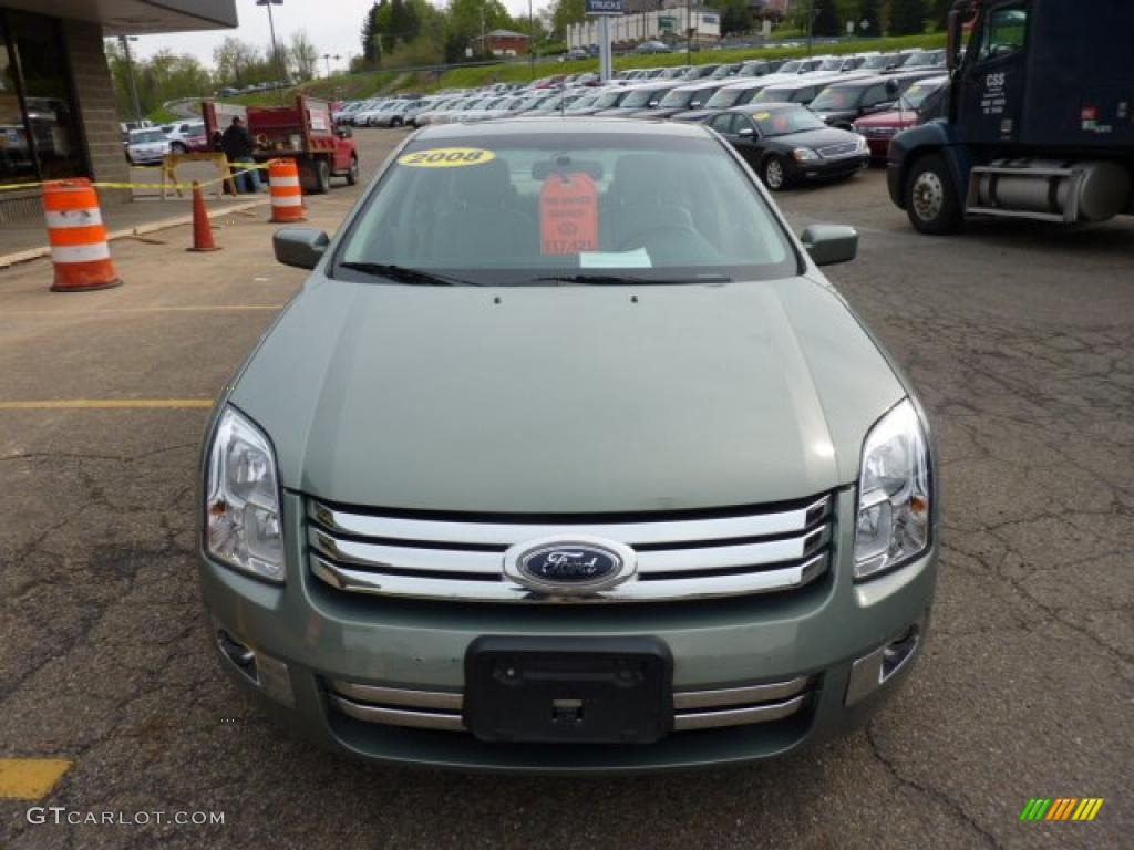 2008 Fusion SEL V6 AWD - Moss Green Metallic / Medium Light Stone photo #7