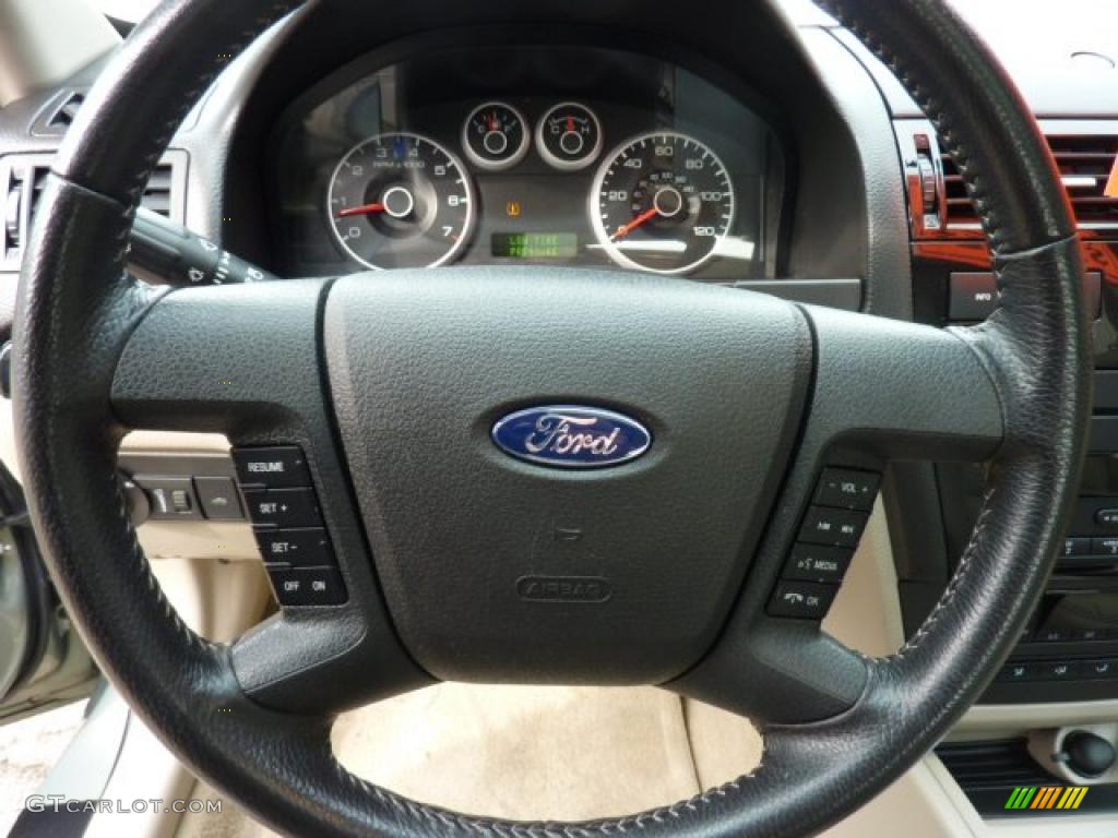 2008 Fusion SEL V6 AWD - Moss Green Metallic / Medium Light Stone photo #17