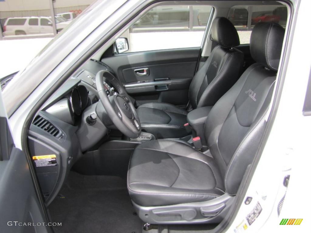 Black Leather Interior 2010 Kia Soul Ghost Special Edition Photo #49039815