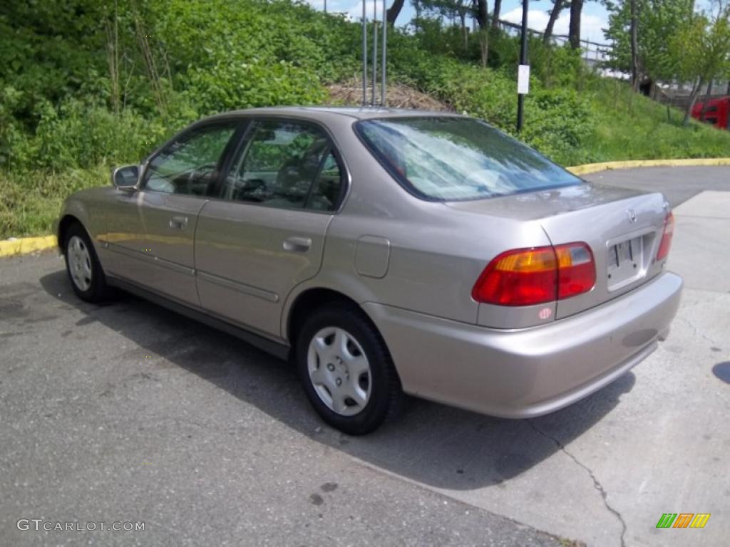 2000 Civic EX Sedan - Titanium Metallic / Beige photo #5