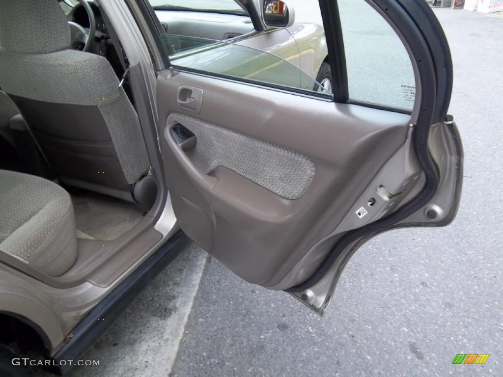 2000 Civic EX Sedan - Titanium Metallic / Beige photo #15