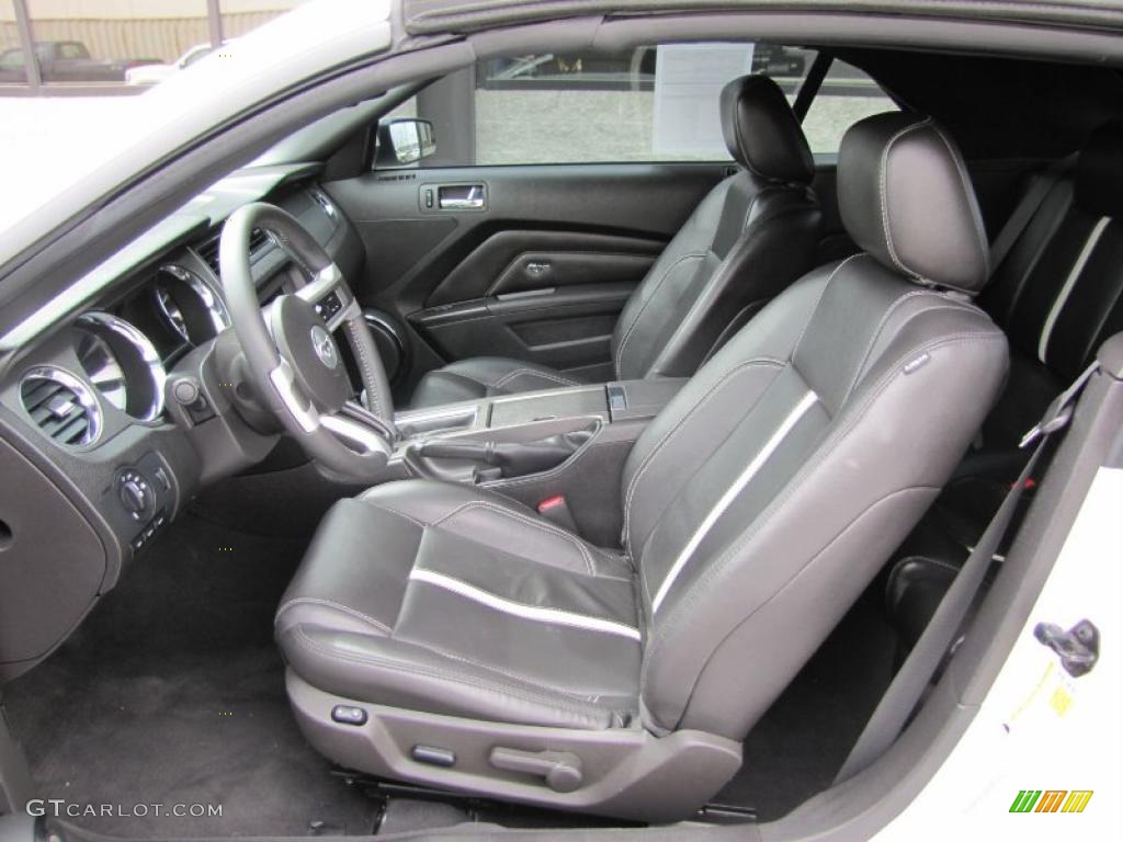 Charcoal Black/Silver Soho Interior 2010 Ford Mustang GT Premium Convertible Photo #49041887