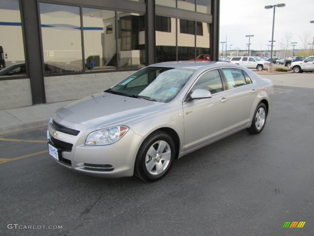 2008 Malibu Hybrid Sedan - Silverstone Metallic / Titanium Gray photo #1