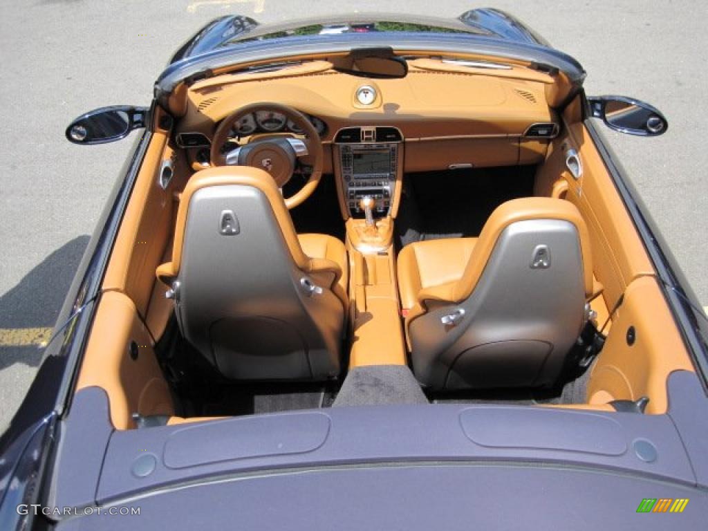Natural Brown Interior 2008 Porsche 911 Turbo Cabriolet Photo #49043559