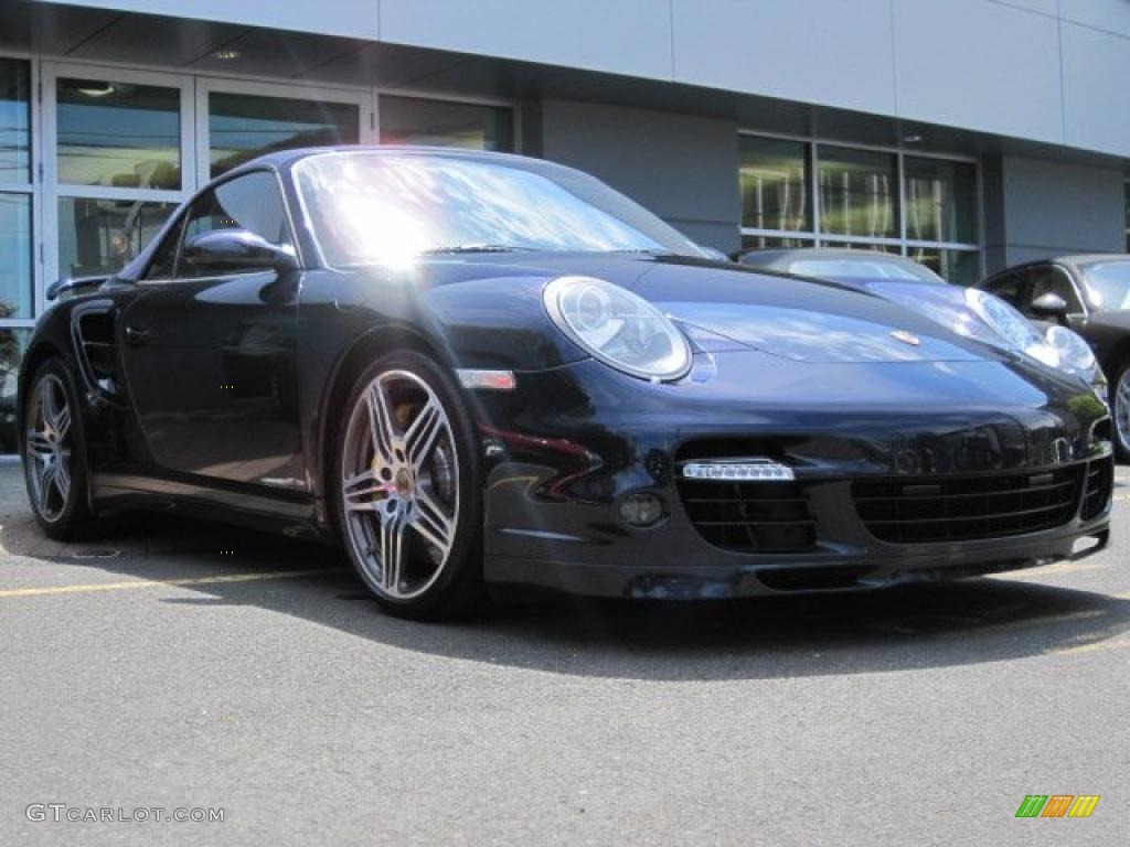 Midnight Blue Metallic 2008 Porsche 911 Turbo Cabriolet Exterior Photo #49043595