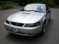 2002 Satin Silver Metallic Ford Mustang V6 Coupe  photo #9