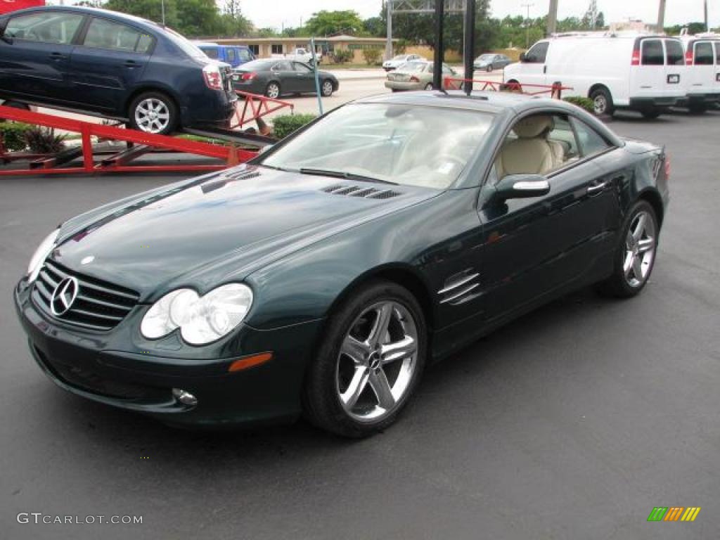 Everest Green Metallic 2005 Mercedes-Benz SL 500 Roadster Exterior Photo #49044333