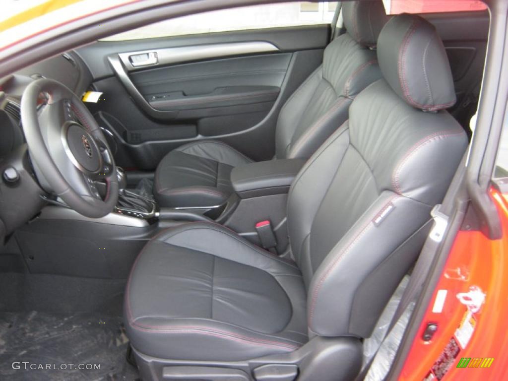 Black Sport Interior 2011 Kia Forte Koup SX Photo #49044507