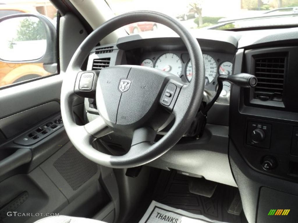 2008 Dodge Ram 1500 SXT Quad Cab 4x4 Medium Slate Gray Steering Wheel Photo #49045785