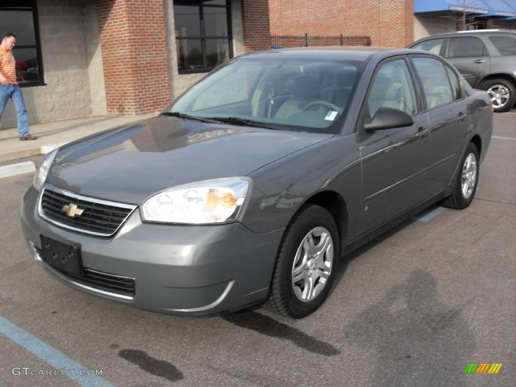 2007 Malibu LS Sedan - Dark Gray Metallic / Titanium Gray photo #2