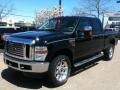 2008 Black Ford F350 Super Duty Lariat Crew Cab 4x4  photo #3