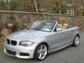 2008 Titanium Silver Metallic BMW 1 Series 135i Convertible  photo #1