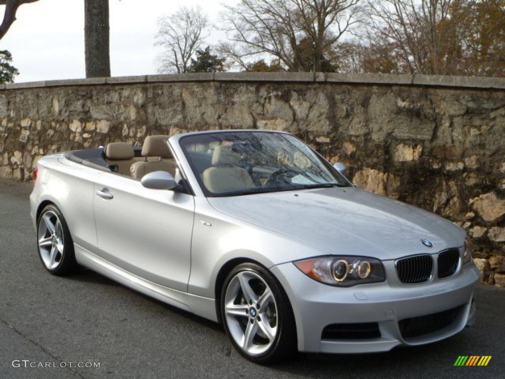 2008 1 Series 135i Convertible - Titanium Silver Metallic / Savanna Beige photo #2