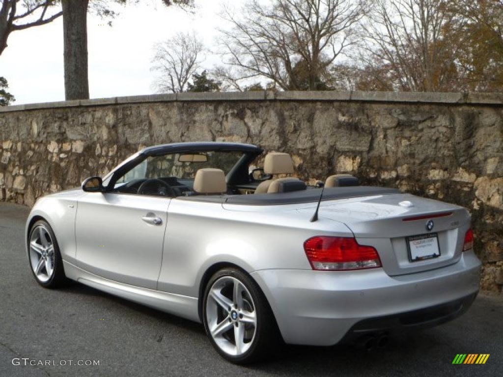 2008 1 Series 135i Convertible - Titanium Silver Metallic / Savanna Beige photo #4