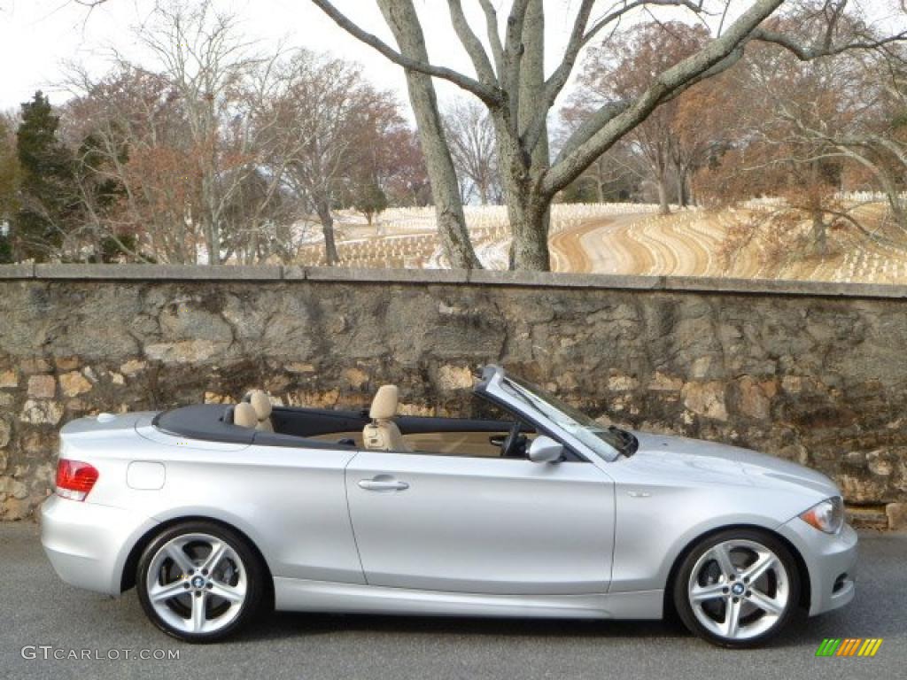 2008 1 Series 135i Convertible - Titanium Silver Metallic / Savanna Beige photo #17