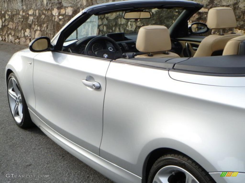 2008 1 Series 135i Convertible - Titanium Silver Metallic / Savanna Beige photo #20