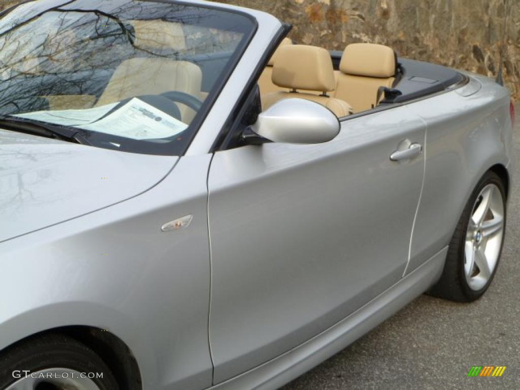 2008 1 Series 135i Convertible - Titanium Silver Metallic / Savanna Beige photo #23