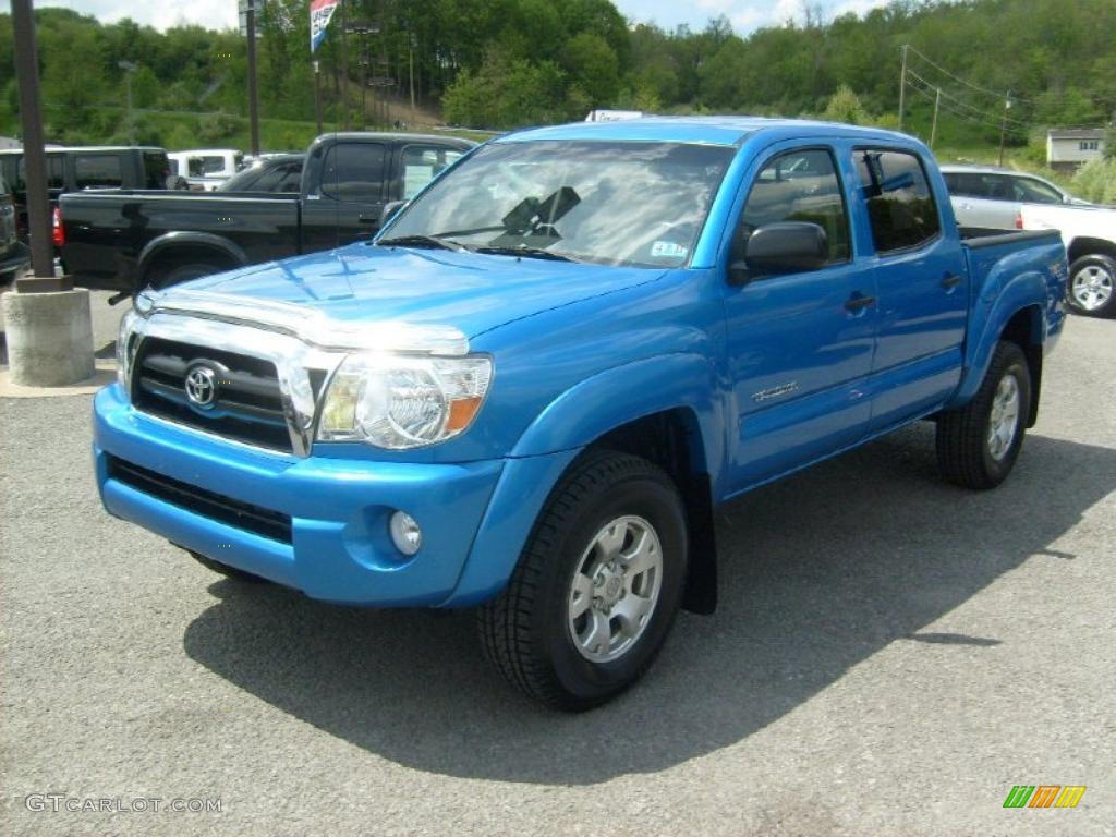 2008 Tacoma V6 TRD Double Cab 4x4 - Speedway Blue / Graphite Gray photo #3