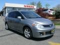 2010 Magnetic Gray Metallic Nissan Versa 1.8 SL Hatchback  photo #1