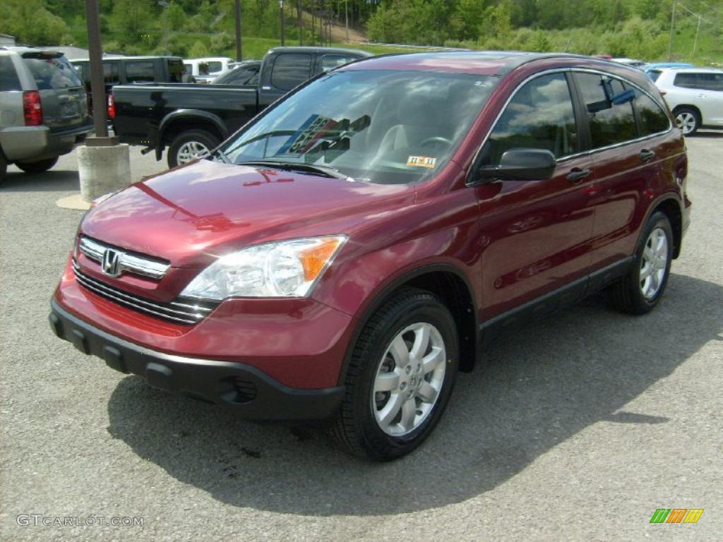 2009 CR-V EX 4WD - Tango Red Pearl / Gray photo #3