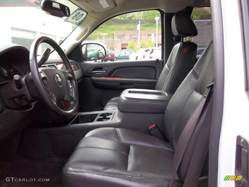Ebony Black Interior 2008 Chevrolet Silverado 2500HD LTZ Extended Cab 4x4 Photo #49055403