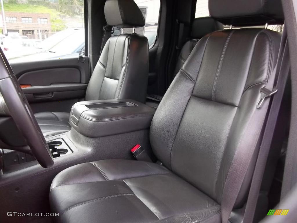 Ebony Black Interior 2008 Chevrolet Silverado 2500HD LTZ Extended Cab 4x4 Photo #49055421