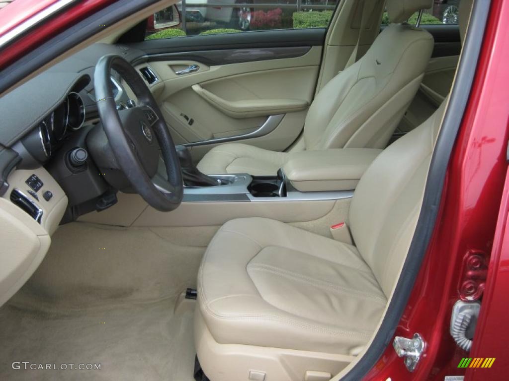 2008 CTS 4 AWD Sedan - Crystal Red / Cashmere/Cocoa photo #4