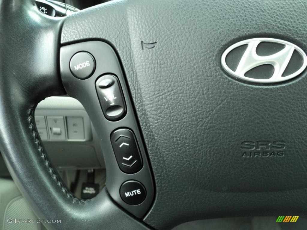 2008 Santa Fe SE 4WD - Ebony Black / Gray photo #31