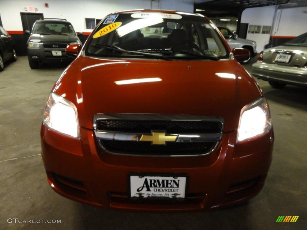2010 Aveo LT Sedan - Sport Red / Charcoal photo #3