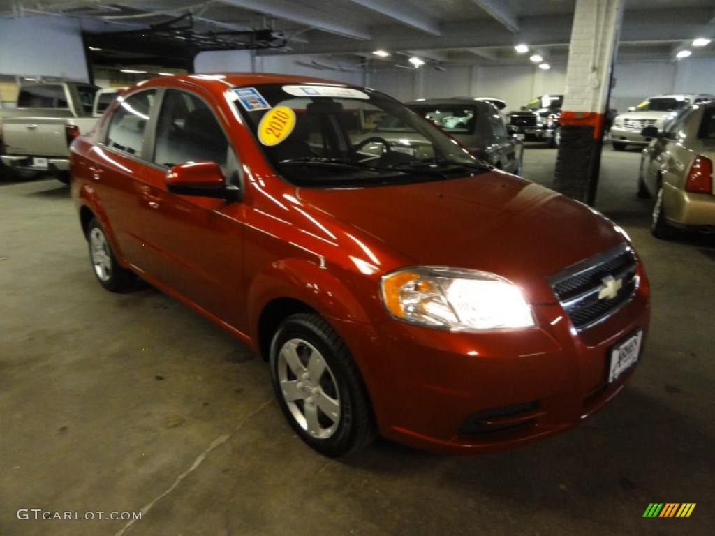 2010 Aveo LT Sedan - Sport Red / Charcoal photo #4