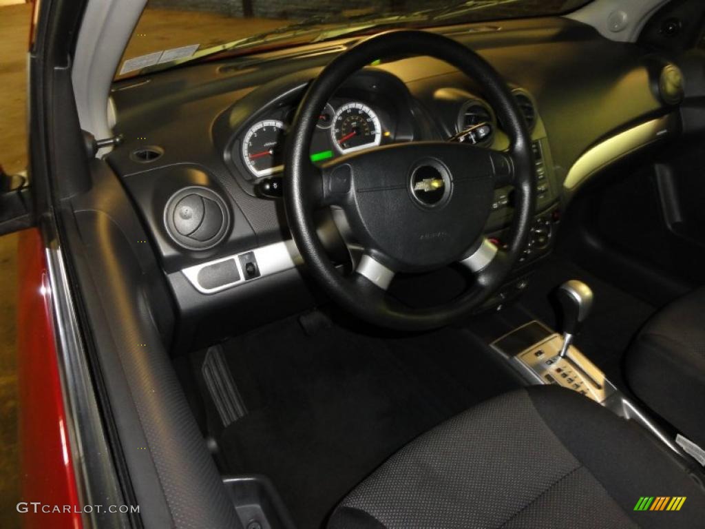 2010 Aveo LT Sedan - Sport Red / Charcoal photo #10