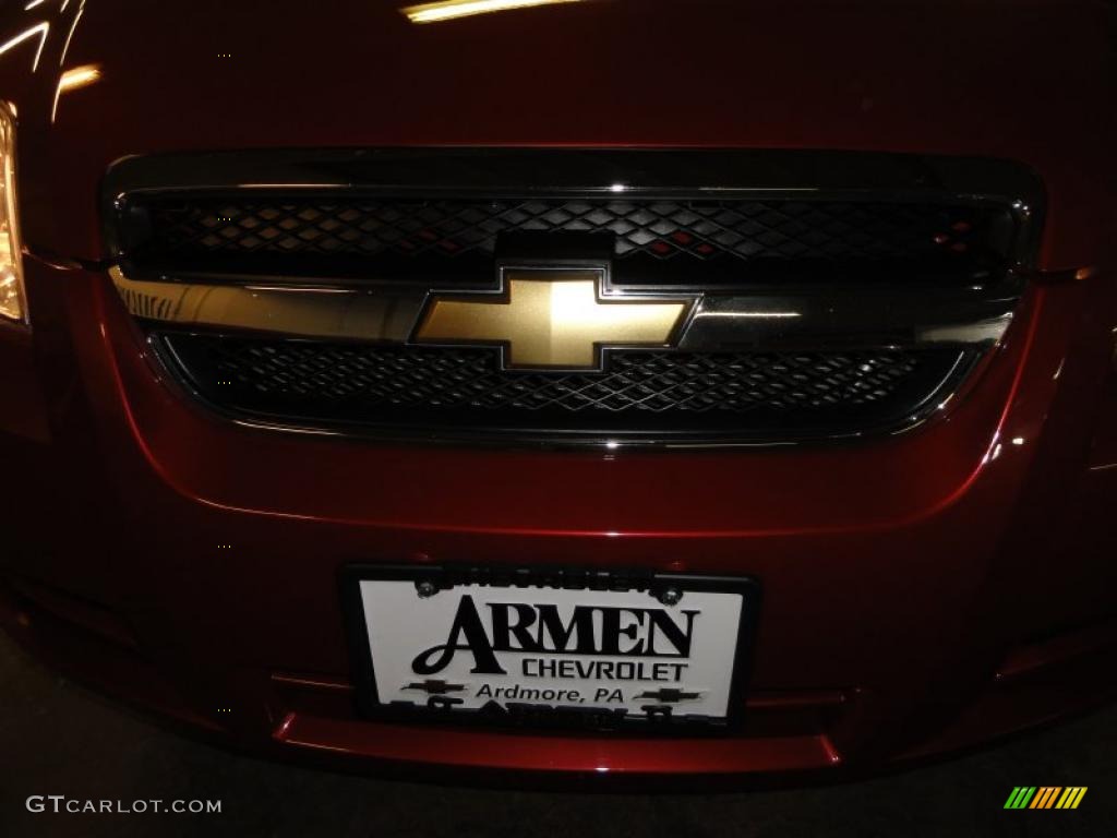 2010 Aveo LT Sedan - Sport Red / Charcoal photo #24